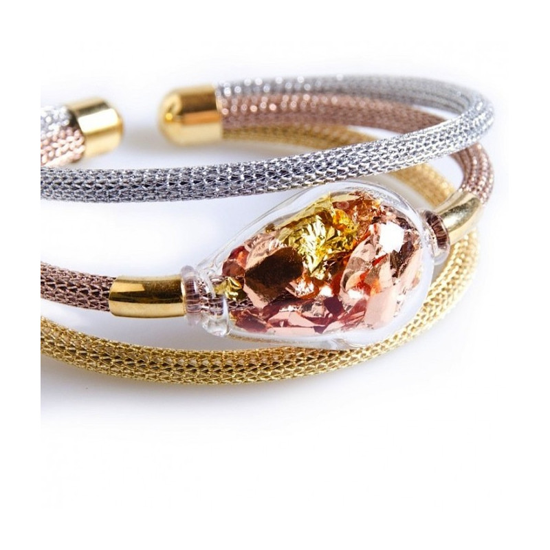 copper silver gold bracelet