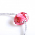 SYLVIE Murano glass pink necklace