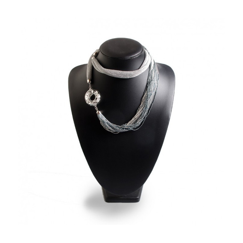 Silver murano luxury necklace