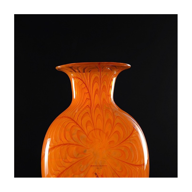 vase orange classic murano