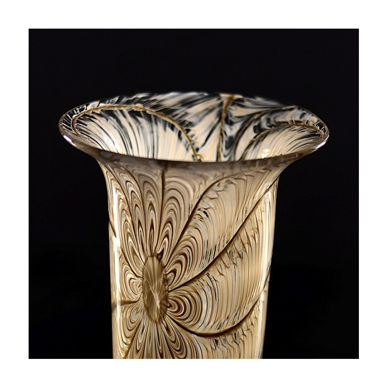 bell shaped vase elegant design grey glass