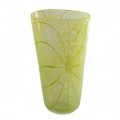 LIUTE  Vaso verde in vetro di Murano
