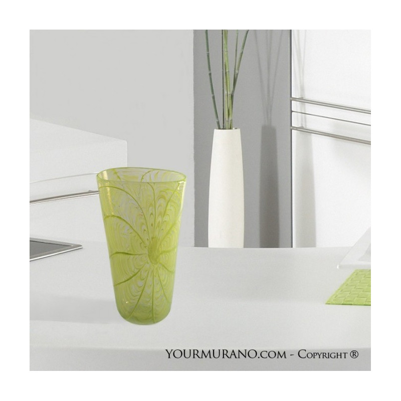 vase glass design green