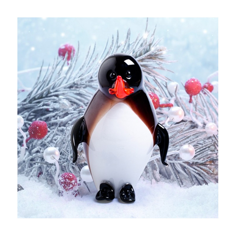 Murano scultura natalizia pinguino
