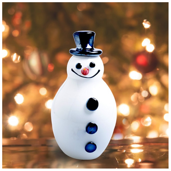 Murano Christmas snowman sculpture