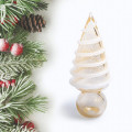 XMAS TREE gold white details glass sculpture