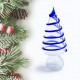 Venice Christmas decorations in transparent glass with blue details