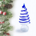 XMAS TREE silver leaf blue spiral sculpture