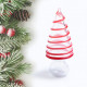 Venice Christmas decorations in transparent glass with red details