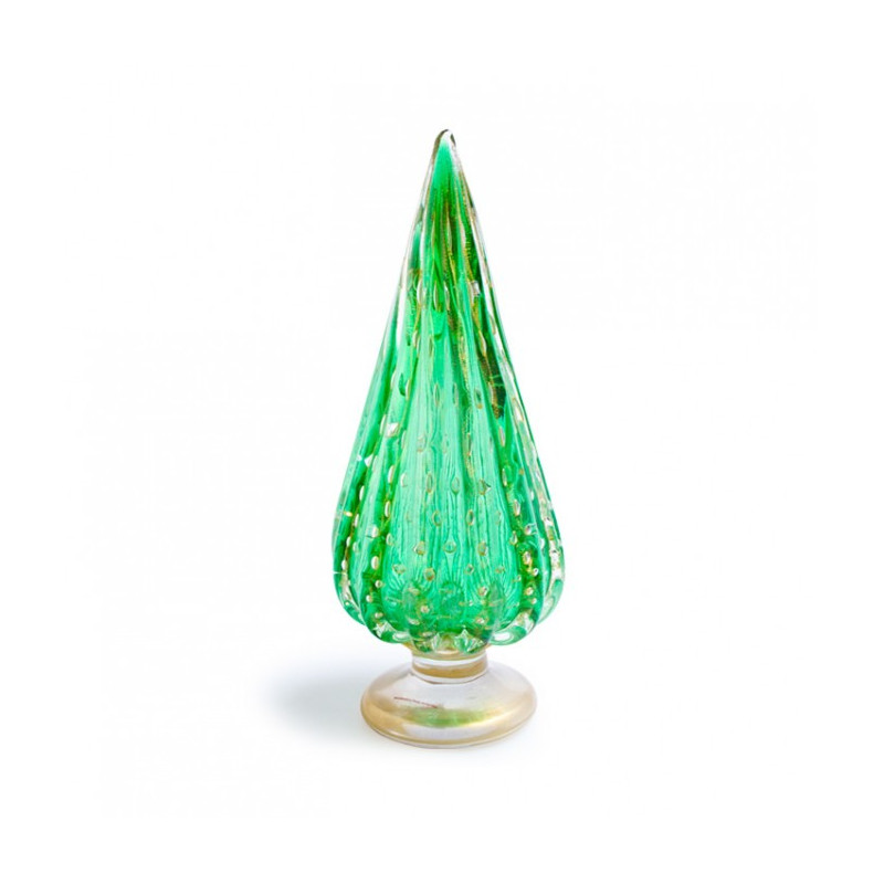 Venice Christmas decorations in green glass with gold details