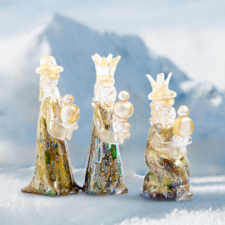 murano glass magi christmas nativity