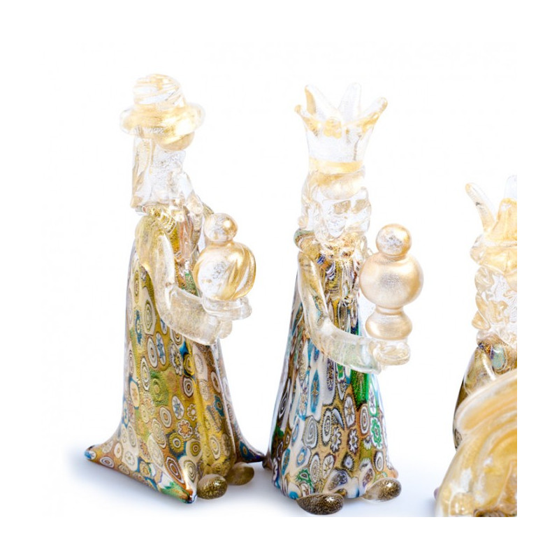 murano glass magi christmas nativity