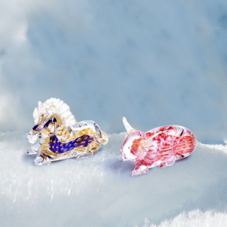 decorative glass nativity animals