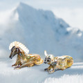 XMAS ANIMALS SET 2 gold murrine figurines