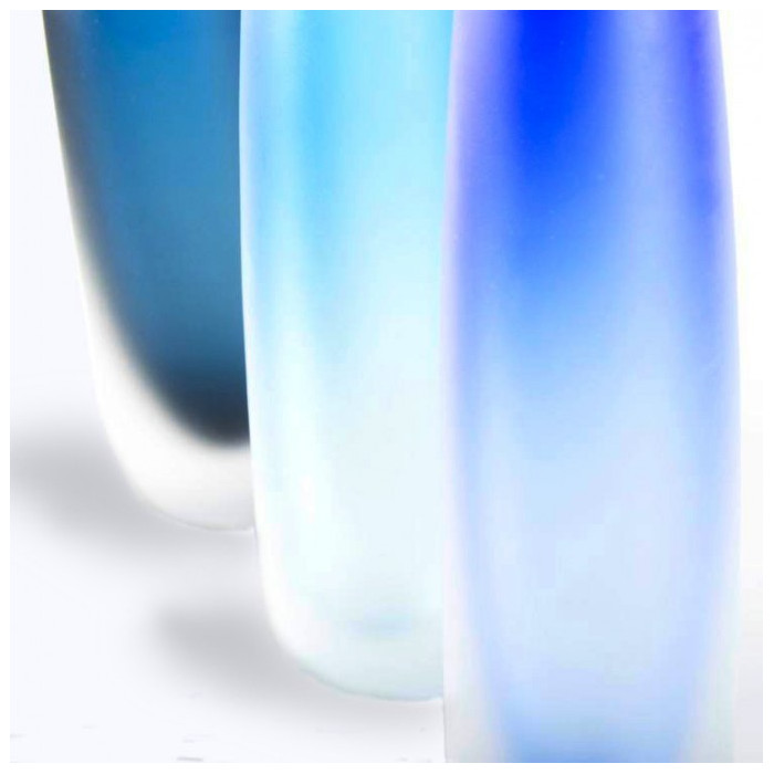 glass vase blue elongated
