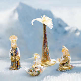 decorative glass nativity figurines