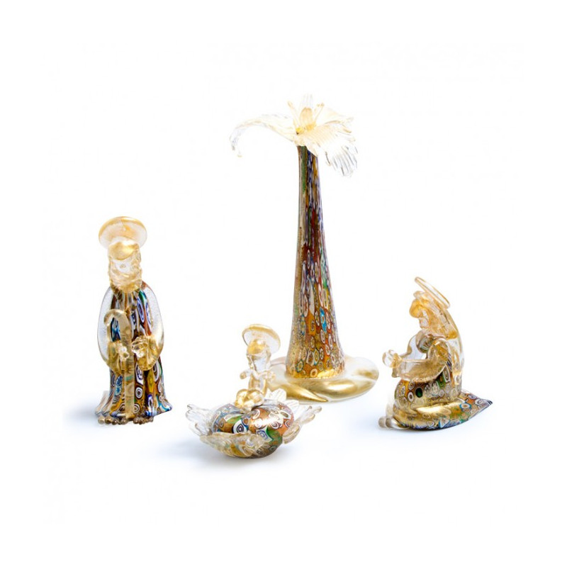 decorative glass nativity figurines