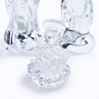 glass xmas nativity sculptures set