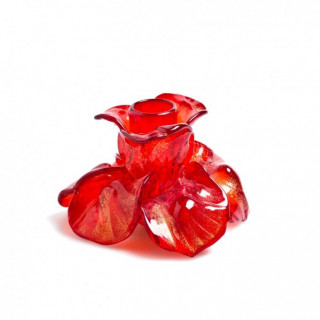 red festive decor candleholder