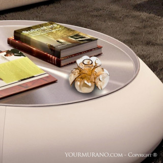 small amber-colored candle holder for home decor