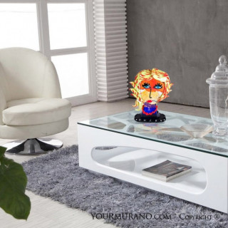 decorative modern head sculpture multicolor