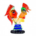 ASTER scultura in vetro colorato di donna