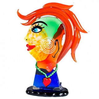 Murano head sculpture inspired by Picasso' style