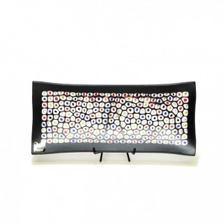 Murano glass rectangular centerpiece with murrine