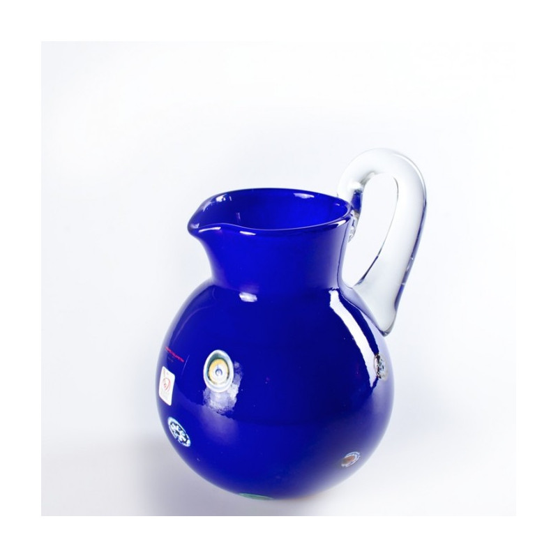 Blue carafe dining table decor