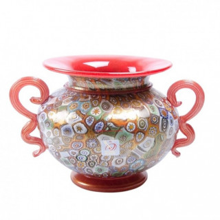 red and murrine vase classic