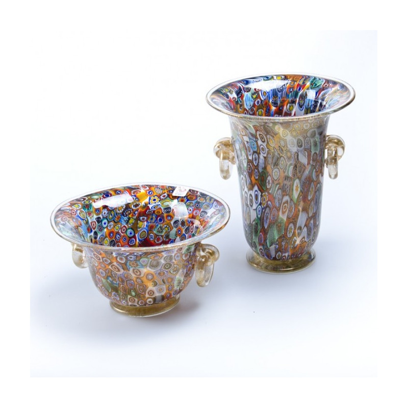 Vase glass murano murrina