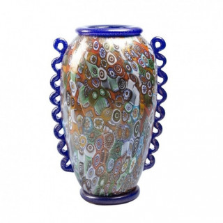 Vase classic goldleaf blue