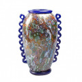 TITUS Blue murrine glass vase roman style