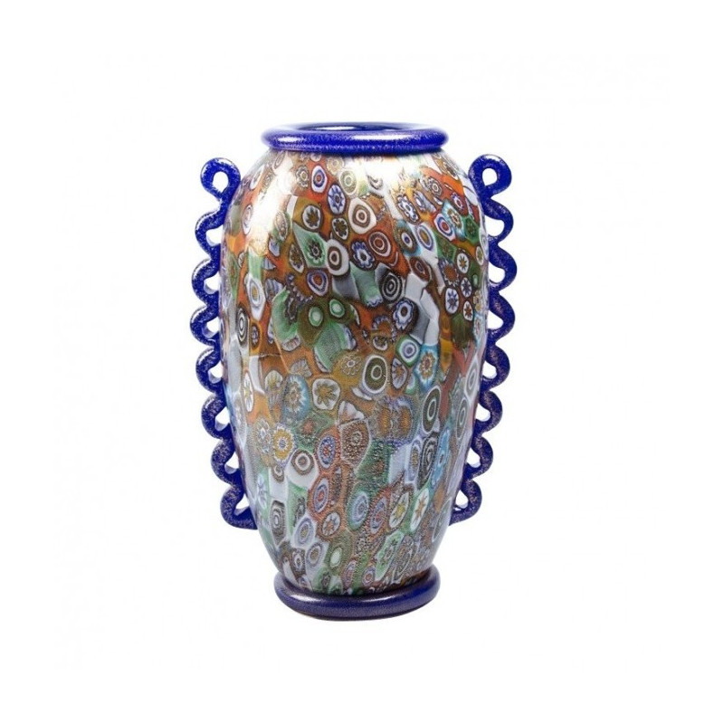 Vase classic goldleaf blue