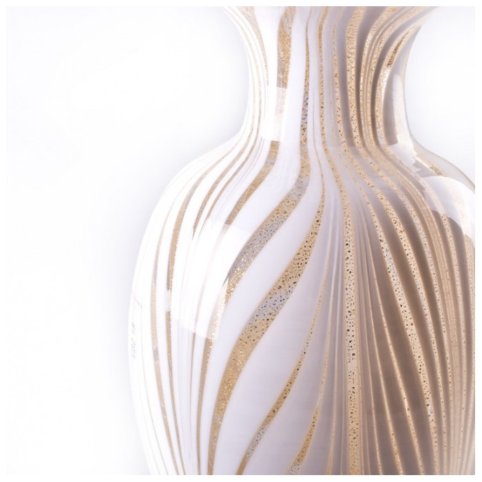 gold glass vase