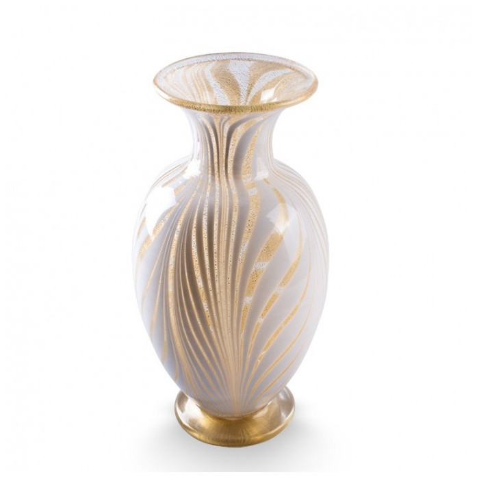 white glass vase