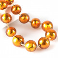 ROYAL Collana vetro con perle ambra e oro