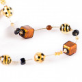 BICE amber gold glass beaded necklace