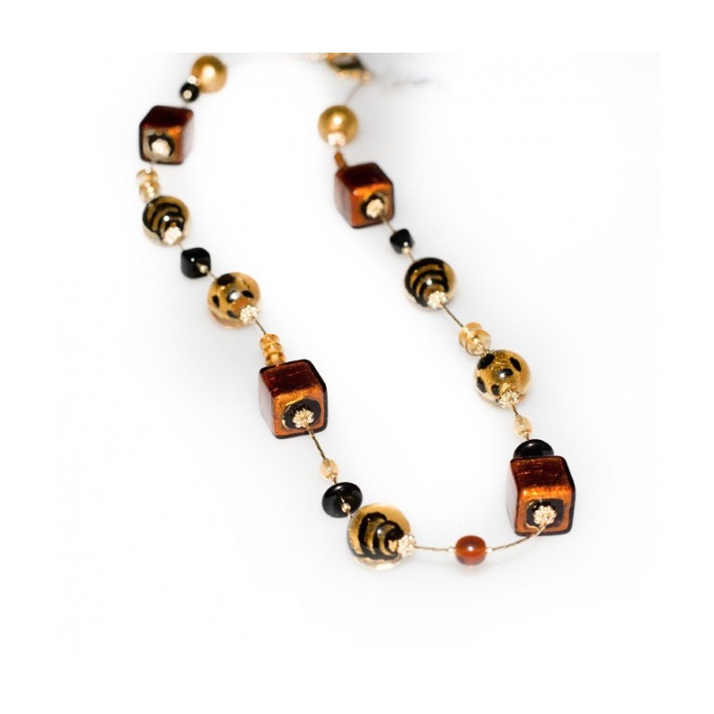 Amber glass necklace
