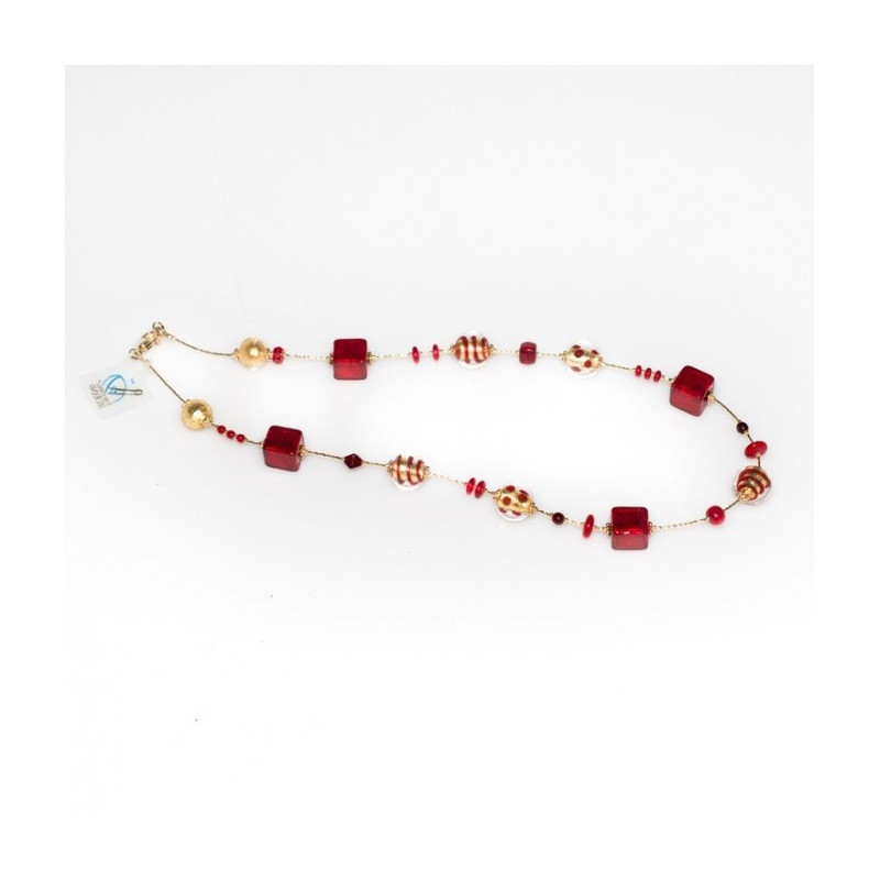 murano glass beaded necklace