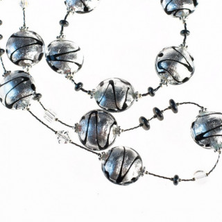 Silver earrings bracelet necklace