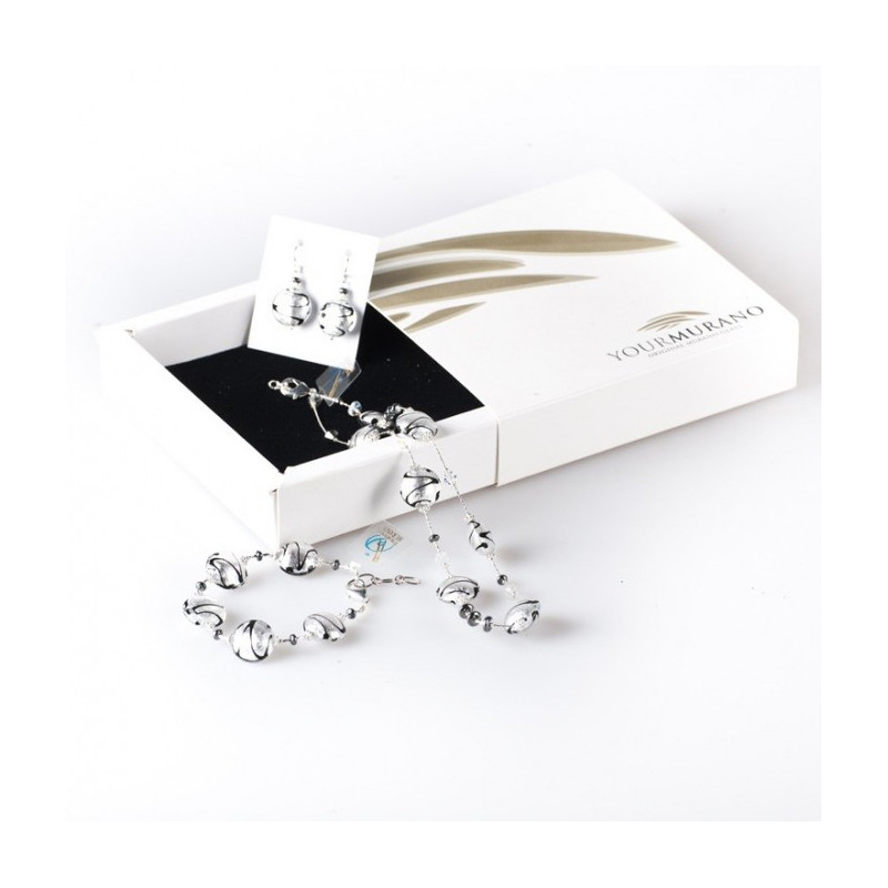 Earrings bracelet necklace murano