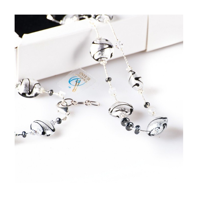 Silver murano glass jewelry