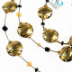 Gold glass bracelet necklace