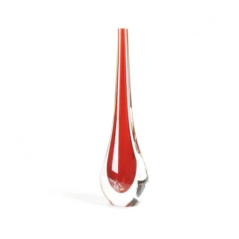 red modern tall vase