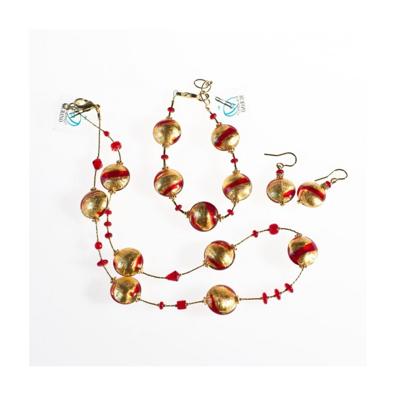 Earrings bracelet necklace set