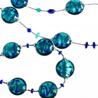 Blue set murano glass parure