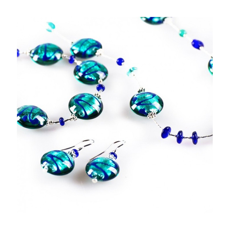 Blue and turquoise beads