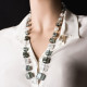 Murano glass silver necklace