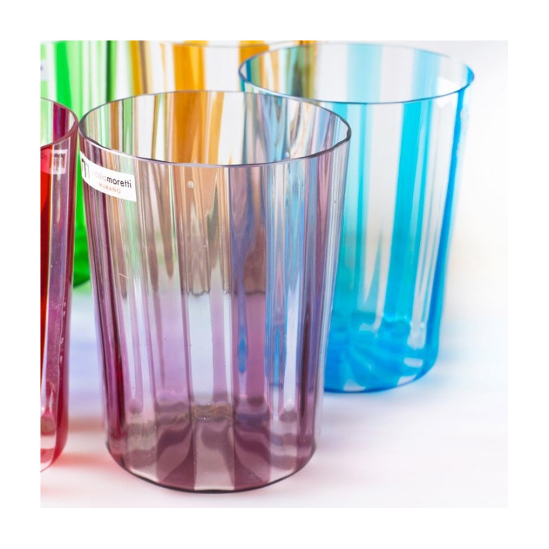 Handcrafted blown-glass drinking glasses Made in Italy